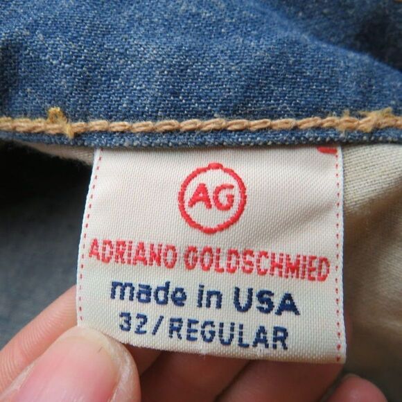 Adriano Goldschmied AG The Gemini Straight Jeans Women's Size 32 USA Denim Dark - Picture 6 of 15